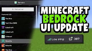 NEW UI UPDATE ADDED Minecraft Bedrock 12070 Complete [upl. by Sherwin]