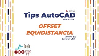 AutoCAD offset o o Equidistancia eq [upl. by Thursby]