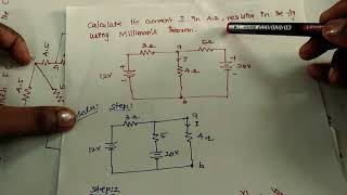 Millmans Theorem  3 problems  in Tamil [upl. by Ardnasirk]