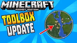 MCPE 0142 TOOLBOX MOD UPDATE  New Minimap amp Waypoints  Minecraft PE Pocket Edition [upl. by Zabrina]