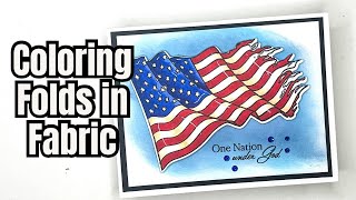 Card Making Tutorial Patriotic Flag Coloring Guide [upl. by Sidoon]