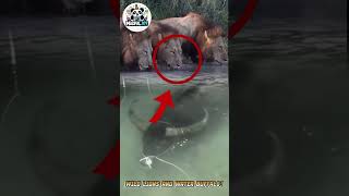 Wild Lions and Water Buffalo Epic Battle Caught on Camera amazing movie [upl. by Gabi]