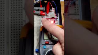 100 Ohm Resistor Voltage Resistance Multimeter Measured With Red LED at 4V supply short shorts [upl. by Hpotsirhc874]