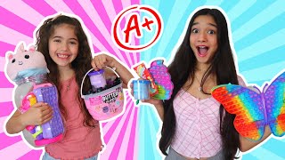 RATING MY SISTERS FIDGETS JASMINE AND BELLA [upl. by Nuhs]