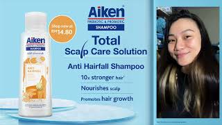 AikenShampoo AntiHairfall for 10x Stronger Hair  Enriched with Ginseng to improve hair volume [upl. by Sachsse]