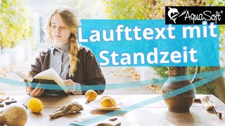 ANLEITUNG  Lauftext mit Standzeit 🏃‍♀️🛑 [upl. by Llednik]