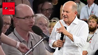 Auf AmpelFrage von Erzieher hat Scholz keine Antwort „Sie haben recht“ [upl. by Erde]