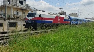 Hellenic Train IC 52 departing Larissa [upl. by Casie]