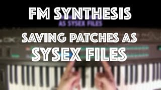 How to create SYSEX files via MIDI [upl. by Hoashis429]