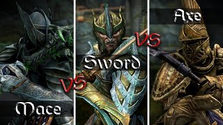 Mace VS Sword VS Axe Which is The BEST For Skyrim AE [upl. by Huxham934]