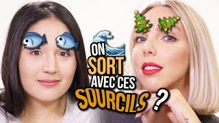 CRASH TEST  SOURCILS WTF  avec Sandrea et Yoko Nail Art [upl. by Neiht]