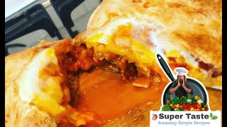 How to make an English Breakfast Pasty  Breakfast Pasty Recipe  All day Breakfast [upl. by Netsua]