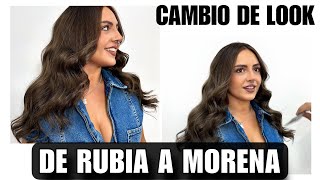 Publi de RUBIA a MORENA ¿cómo naturalizar el color de tu cabello sin dañarlo💇🏼‍♀️  Trisayla [upl. by Cima]