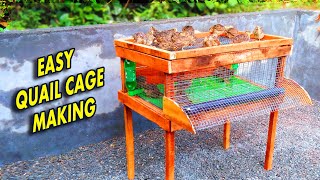 How To Make Quail Cage at Your Home Using Wood and Iron Net  Homemade Quail Cage [upl. by Arukas364]