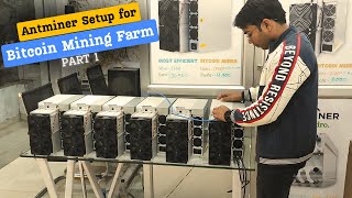 Antminer setup for customer  Bitcoin mining farm setup part 1 bitcoin [upl. by Euqinommod]