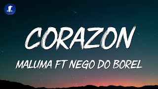 Maluma  Corazón LetraLyrics ft Nego do Borel [upl. by Attirehs971]