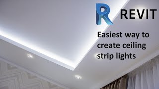 Revit Tutorial  Ceiling Strip Lights In Revit  Easiest way to create lights  Hindi [upl. by Zumwalt688]