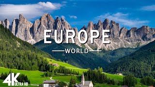 FLYING OVER EUROPE 4K UHD  Relaxing Music Along With Beautiful Nature Videos  4K Video HD [upl. by Selec]