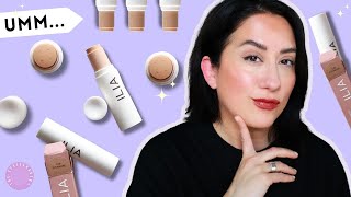 Trying the NEW ILIA Skin Rewind Foundation Complexion Stick First Impressions Demo [upl. by Renita]