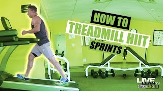 How To Do TREADMILL HIIT SPRINTS  Exercise Demonstration Video and Guide [upl. by Askari]