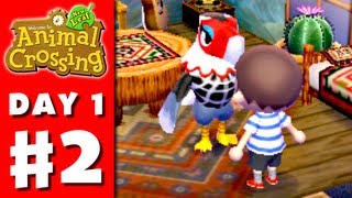 Animal Crossing New Leaf  Part 2  Meeting the Townsfolk Nintendo 3DS Gameplay Walkthrough Day 1 [upl. by Enilamme346]