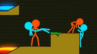 Fireboy and Watergirl Stickman Animation   Ep 02  Forest [upl. by Sawyere]