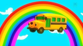 Wheels on the bus nursery rhymes with lyrics  Childrens song [upl. by Eidarb]