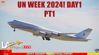 LIVE JFK John F Kennedy Airport Action  UN WEEK Plane Spotting [upl. by Milas]