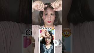 Testing viral hair curl hack 🤯🤯 shortsfeed curlyhair curls curlyhairstyles curly [upl. by Ateuqram]