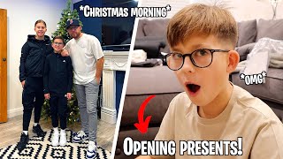 CHRISTMAS MORNING ROUTINE OPENING PRESENTS [upl. by Arev]