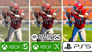 EA Sports College Football 25 PS5 vs Xbox Series X vs Xbox Series S Graphics Comparison [upl. by Ahsined]