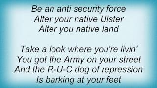 Stiff Little Fingers  Alternative Ulster Lyrics [upl. by Crompton]