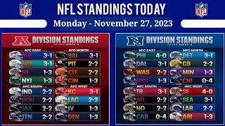 NFL Standings Today as of November 27 2023  NFL Power Rankings  NFL Tips amp Predictions  NFL 2023 [upl. by Hubey]