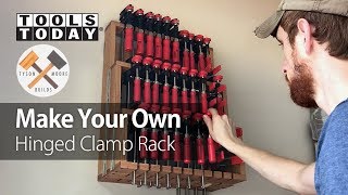 DIY Woodworking Project Building a Hinged Clamp Rack [upl. by Akialam]