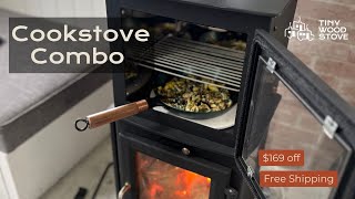 ✨🔥 Tiny Wood Stove Cookstove Combo 🔥✨ [upl. by Newcomb]