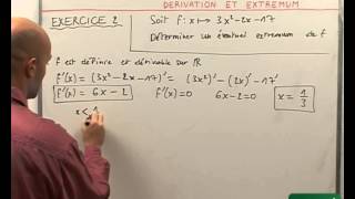 32 Dérivation  extremum relatif à la dérivation dune fonction réelle [upl. by Nylatsyrc]