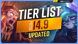 NEW UPDATED TIER LIST for PATCH 149  League of Legends [upl. by Olly]