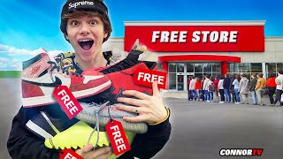 I Opened a FREE Sneaker Store With over 800 items [upl. by Kenley989]