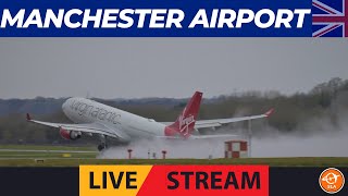 🔴  Manchester Airport LIVE  Tues 23th Jan 24  Raining and windy day [upl. by Kataway]