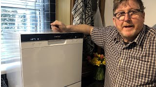 COMFEE KWHTD802W Table Top Compact Dishwasher Review and Unboxing [upl. by Nosredneh]