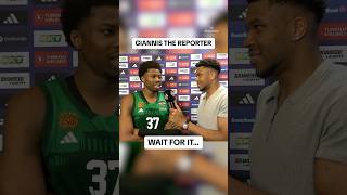 Kostas Antetokounmpo went full Kobe when interviewed by Giannis ahead of his Euroleague game 😆 [upl. by Meehyrb]