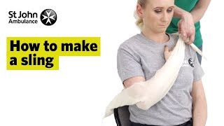 How to Make A Sling  First Aid Training  St John Ambulance [upl. by Daphie]