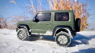 MiniZ 4x4 RC Car Jimny by Kyosho on Snow [upl. by Nomae]