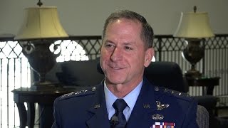 USAF Chief Goldfein on Uncertain Budget a Bigger Force amp Pilot Retention [upl. by Nailij976]