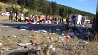 Bus crash on the Coquihalla  footage by CTV Vancouver [upl. by Tiffanie827]