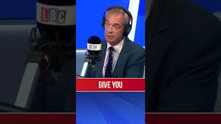 Nigel Farage gets defensive and claims he never said the police lied  LBC [upl. by Saul]