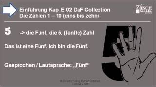 Kap Einführung 02 Die Zahlen von 110 die Fünf [upl. by Tessi]