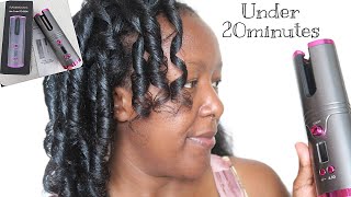 CORDLESS AUTOMATIC HAIR CURLER on AFRICAN NATURAL HAIR [upl. by Ecniuq]