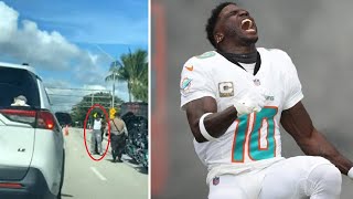 Dolphins Tyreek Hill Detained in Handcuffs by Police for Driving Violation VIDEO [upl. by Izaak]