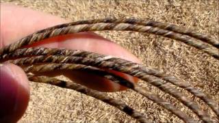 Part 2 Making a Primitive Bowstring from Elk Gut [upl. by Gnahc807]